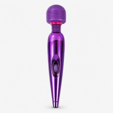 Multi-Frequency USB Rechargeable Wand Vibrator – Dark Violet (Copy)